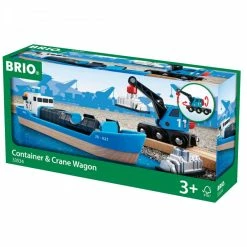 Brio Wooden Train Accessories Freight Ship & Crane