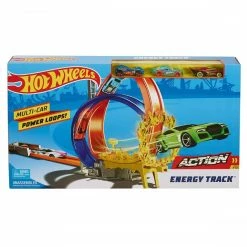 Hot Wheels Energy Track Set & 3 Cars